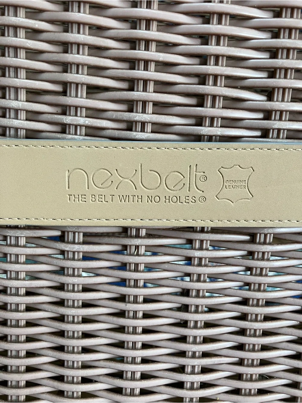 Nexbelt Leather PRC No Hole Ratchet Belt Size 25-38  Cut To Size  Gray Silver